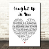 38 Special Caught Up in You White Heart Song Lyric Music Art Print