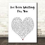 Mamma Mia 2 I've Been Waiting For You White Heart Song Lyric Music Art Print