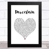 Matt Cardle Porcelain White Heart Song Lyric Music Art Print
