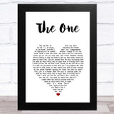 Matt Johnson The One White Heart Song Lyric Music Art Print