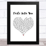 Mazzy Star Fade Into You White Heart Song Lyric Music Art Print