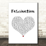 Nat King Cole Fascination White Heart Song Lyric Music Art Print