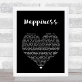 Ken Dodd Happiness Black Heart Song Lyric Print