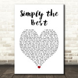 Noah Reid Simply the Best White Heart Song Lyric Music Art Print