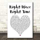 Olly Murs Right Place Right Time White Heart Song Lyric Music Art Print