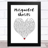 Paramore Misguided Ghosts White Heart Song Lyric Music Art Print
