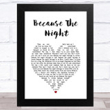 Patti Smith Because The Night White Heart Song Lyric Music Art Print