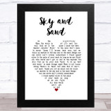 Paul Kalkbrenner Sky and Sand White Heart Song Lyric Music Art Print