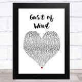 Pharrell Williams Gust of Wind White Heart Song Lyric Music Art Print