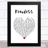 Pink Floyd Fearless White Heart Song Lyric Music Art Print
