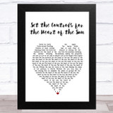 Pink Floyd Set the Controls for the Heart of the Sun White Heart Song Lyric Music Art Print