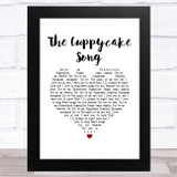 The Cuppycake Song White Heart Song Lyric Music Art Print