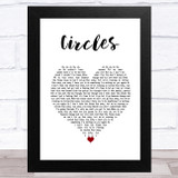 Post Malone Circles White Heart Song Lyric Music Art Print