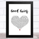 Bastille Good Grief White Heart Song Lyric Music Art Print
