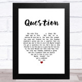 Rhett Miller Question White Heart Song Lyric Music Art Print