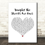 Richard Hawley Tonight The Streets Are Ours White Heart Song Lyric Music Art Print