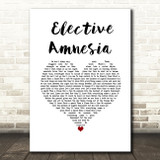 Rise Against Elective Amnesia White Heart Song Lyric Music Art Print