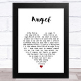 Simply Red Angel White Heart Song Lyric Music Art Print