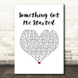 Simply Red Something Got Me Started White Heart Song Lyric Music Art Print
