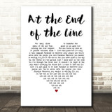Skerryvore At the End of the Line White Heart Song Lyric Music Art Print
