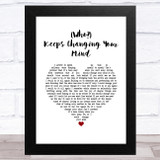 South Street Player Who Keeps Changing Your Mind White Heart Song Lyric Music Art Print