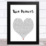 Spin Doctors Two Princes White Heart Song Lyric Music Art Print