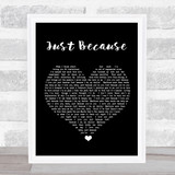 Anita Baker Just Because Black Heart Song Lyric Print
