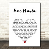 Beyoncé Ave Maria White Heart Song Lyric Music Art Print
