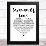 The Housemartins Caravan Of Love White Heart Song Lyric Music Art Print