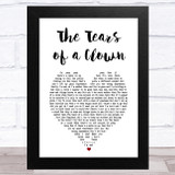 The Miracles The Tears of a Clown White Heart Song Lyric Music Art Print