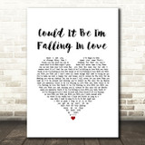 The Spinners Could It Be I'm Falling In Love White Heart Song Lyric Music Art Print