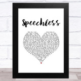 The Veronicas Speechless White Heart Song Lyric Music Art Print