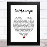 Tina Turner Goldeneye White Heart Song Lyric Music Art Print