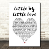 Tom Grennan Little By Little Love White Heart Song Lyric Music Art Print
