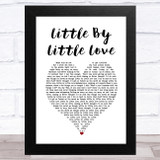 Tom Grennan Little By Little Love White Heart Song Lyric Music Art Print