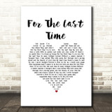 Trisha Yearwood For The Last Time White Heart Song Lyric Music Art Print