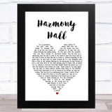 Vampire Weekend Harmony Hall White Heart Song Lyric Music Art Print