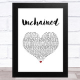 Van Halen Unchained White Heart Song Lyric Music Art Print