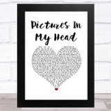 Westlife Pictures In My Head White Heart Song Lyric Music Art Print