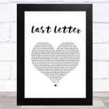 Witt Lowry Last Letter White Heart Song Lyric Music Art Print