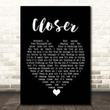 Kings Of Leon Closer Black Heart Song Lyric Print