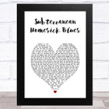 Bob Dylan Subterranean Homesick Blues White Heart Song Lyric Music Art Print