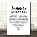Bobby Goldsboro Summer (The First Time) White Heart Song Lyric Music Art Print