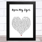 Buckcherry Open My Eyes White Heart Song Lyric Music Art Print
