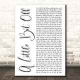 Five Finger Death Punch A Little Bit Off White Script Song Lyric Print