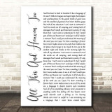 Florence + The Machine All This And Heaven Too White Script Song Lyric Print