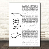 Hillsong United So Will I White Script Song Lyric Print