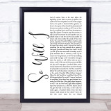 Hillsong United So Will I White Script Song Lyric Print