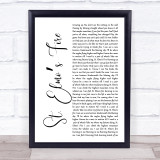 John Parr St. Elmos Fire White Script Song Lyric Print