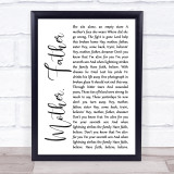Journey Mother, Father White Script Song Lyric Print